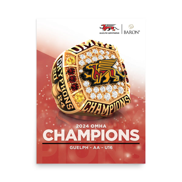 Guelph AA U16 Hockey 2024 Championship Poster D4.6