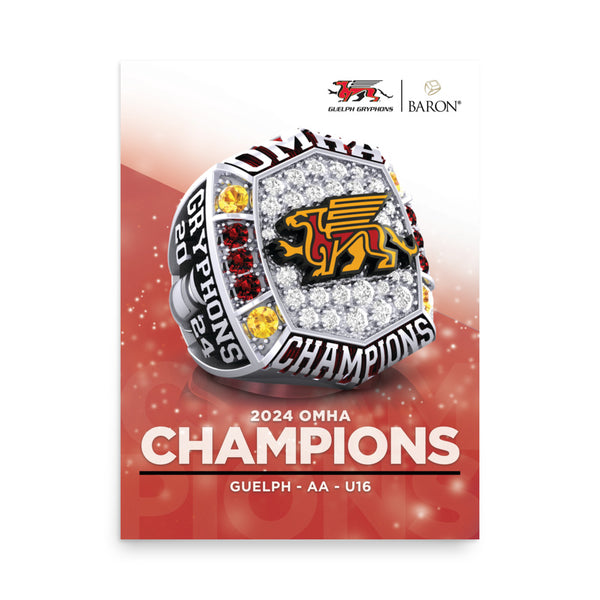 Guelph AA U16 Hockey 2024 Championship Poster D4.5