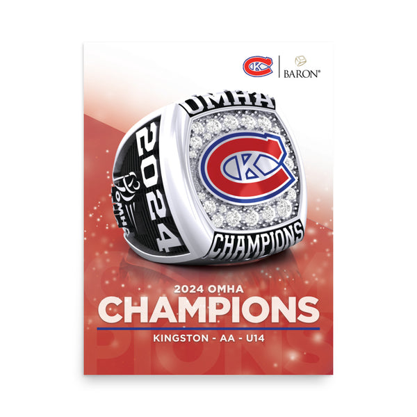 Kingston AA U14 Hockey 2024 Championship Poster