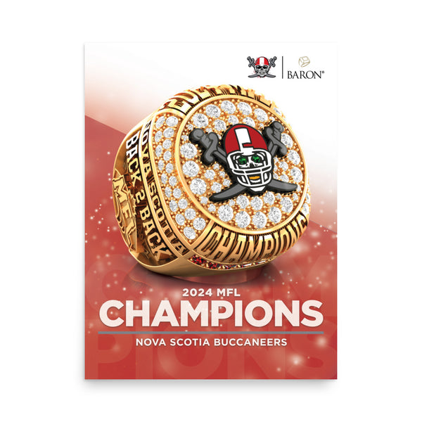 Nova Scotia Buccaneers Football 2024 Championship Poster Top 1