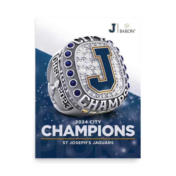 St Joseph's Jaguars Football 2024 Championship Poster D1.3