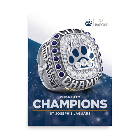 St Joseph's Jaguars Football 2024 Championship Poster D1.7