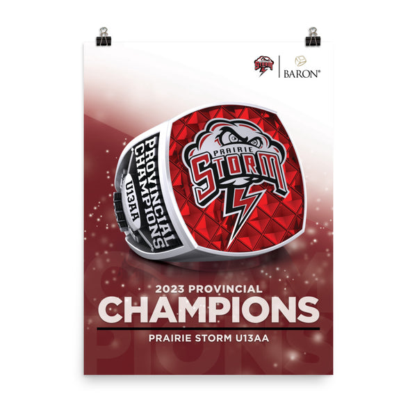 Prairie Storm U13AA 2023 Championship Poster