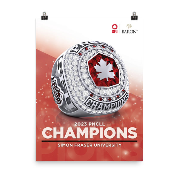 Simon Fraser University Lacrosse 2023 Championship Poster