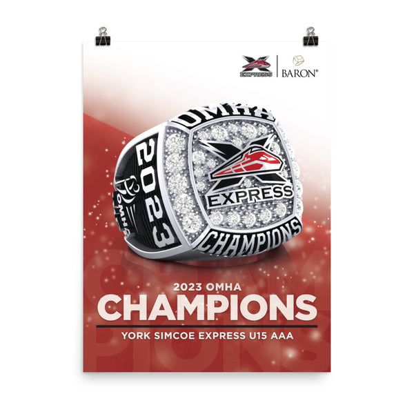 York Simcoe Express U15 AAA 2023 Championship Poster