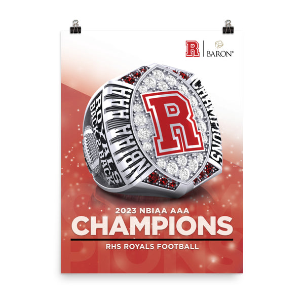 RHS Royals Football 2023 Championship Poster