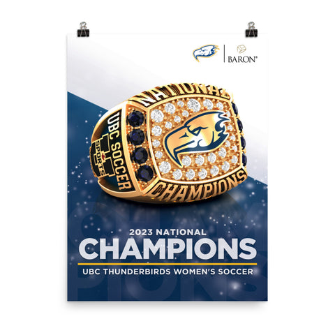 UBC Thunderbirds Soccer 2023 Championship Poster (Design 3.8)