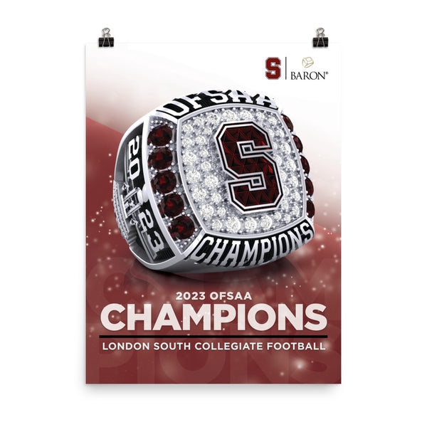 London South Collegiate Football 2023 Championship Poster