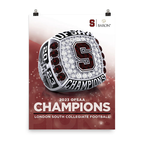 London South Collegiate Football 2023 Championship Poster