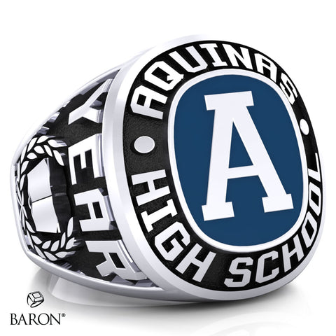 Aquinas High School Exclusive Class Ring (Durilium/Silver/10Kt White Gold) - Design 1.1