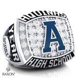 Aquinas High School Athletic Ring - 800 Series (Durilium/ Silver/ 10kt White gold)