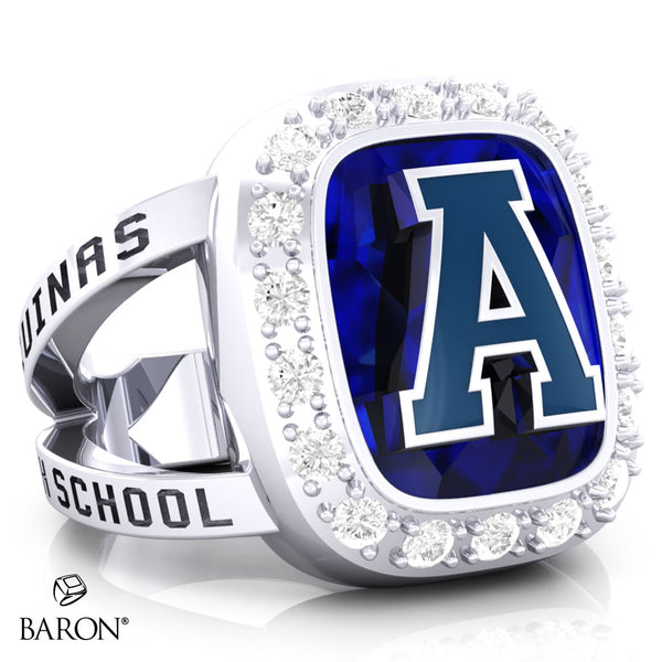 Aquinas High School Renown Class Ring (Durlium, Sterling Silver, 10kt White Gold)