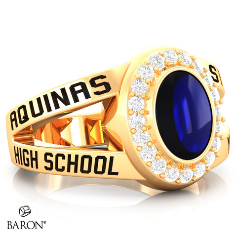 Aquinas High School Class Ring - 3059 (Gold Durilium, 10KT White Gold)