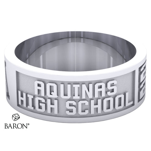 Aquinas High School Class Ring - 3111 (Durilium, Sterling Silver, 10KT White Gold