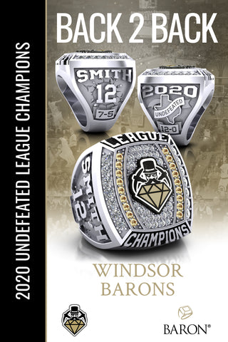 Windsor Baron's 2020 Back 2 Back League Champions Poster