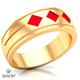 Red Diamonds Care Assistant Ring - Design 2.2