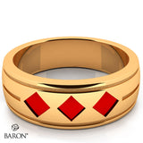 Red Diamonds Care Assistant Ring - Design 2.2