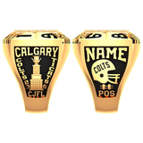 Calgary Colts 1989 Canadian Bowl Champions Ring - Design 1.5
