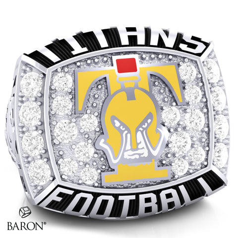 Drumheller Titans Football  Big Sky 2019 Championship Ring (Durilium) - Design 2.2