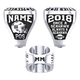 Edmonton Seahawks Championship Ring - Design 1.4