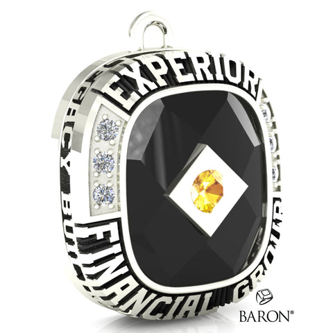 Experior Financial Ring Top Pendant - Design 1.1 (Black Stone)