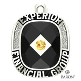 Experior Financial Ring Top Pendant - Design 1.1 (Black Stone)