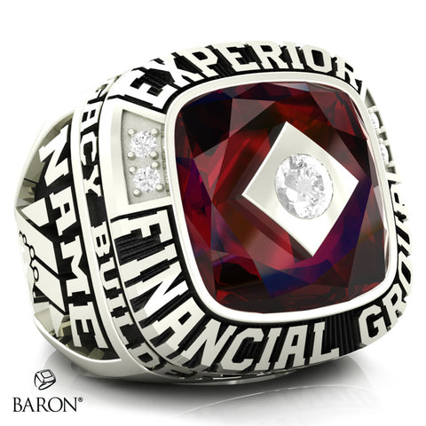 Experior Financial Ring - Design 2.1 (Red Stone)