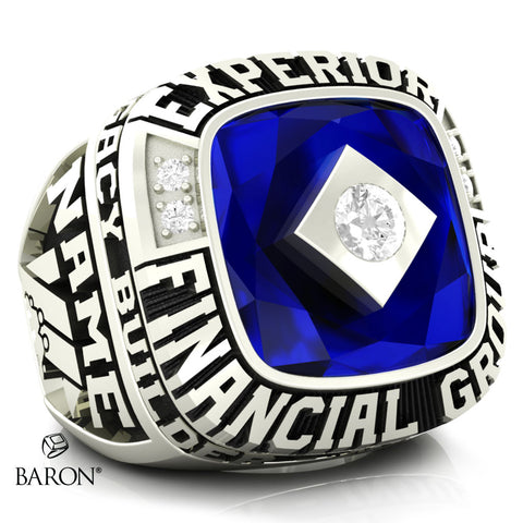 Experior Financial Ring - Design 2.2 (Blue Stone)