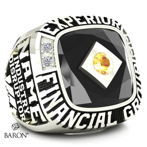Experior Financial Ring - Design 2.3 (Black Stone)