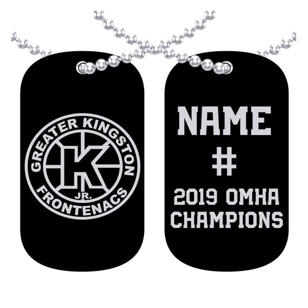 Greater kingston Frontenacs- OMHA Dog Tags