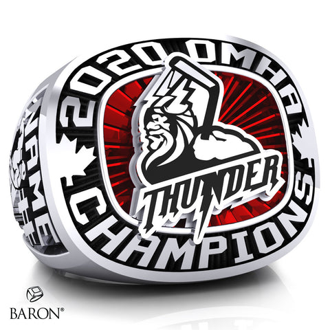 Halton Hills Thunder Minor Bantam AE Championship Ring - Design 2.2