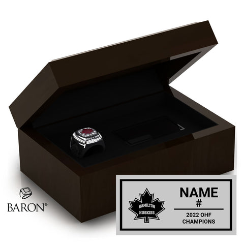 Hamilton Huskies OHF 2022 Championship Ring Box