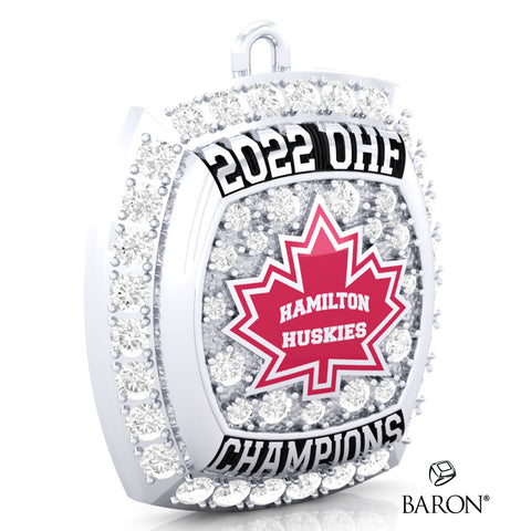Hamilton Huskies OHF 2022 Championship Ring Top Pendant - Design 3.3
