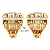 Huronia Stallions U18 OSFL 2022 Championship Ring - Design 2.5 *50% BALANCE*