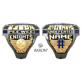 Kanata Knights Football 2021 Championship Ring - Design 9.4 (PEEWEE)