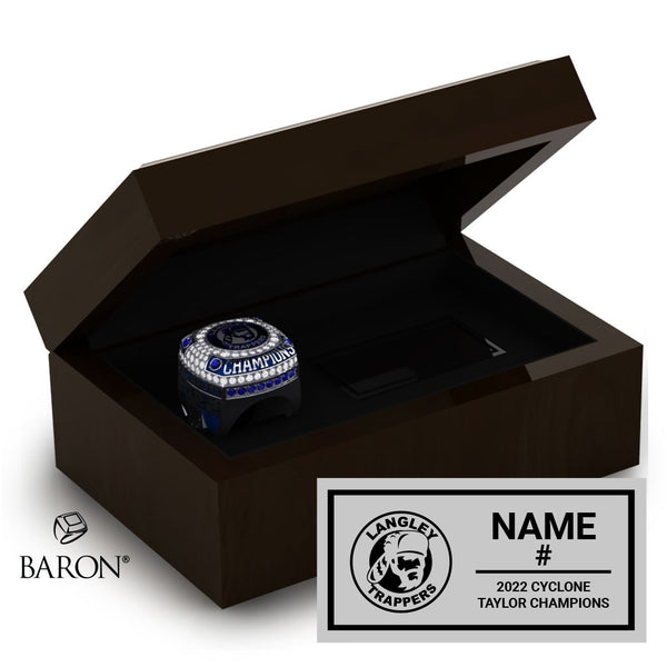 Langley Trappers Hockey 2022 Championship Ring Box