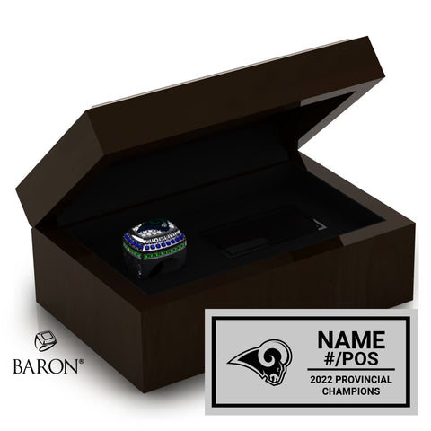 Laurier Rams Football 2022 Championship Ring Box