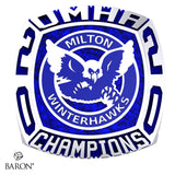 Milton Winterhawks Minor Atom AE Championship Ring - Design 2.2