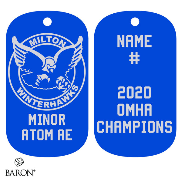 Milton Winterhawks Minor Atom AE Dog Tags