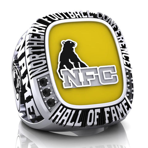 NFC Hall of Fame North Bay BullDogs Ring (Yellow Enamel)