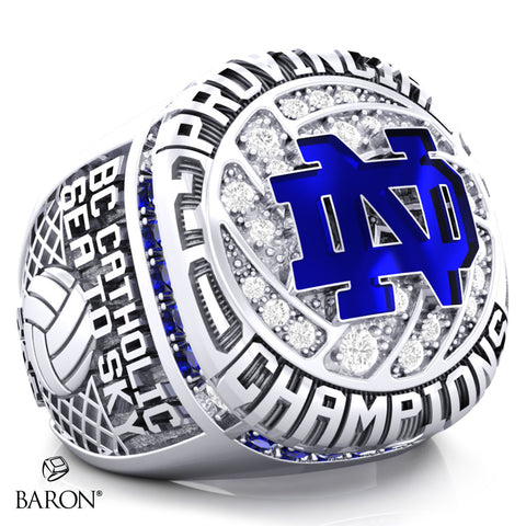 Notre Dame Jugglers Volleyball 2021 Championship Ring - Design 1.6