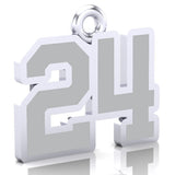 ABC Border Bowl Number Charms (8mm x 10mm (per character))
