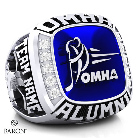 Championship OMHA  Ring with Glass Enamel - Design  2.2 (ALUMNI)