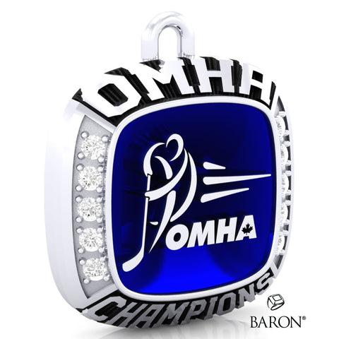 Championship OMHA  Ring Top Pendant with Glass Enamel - Design 1.6  (CHAMPIONS)