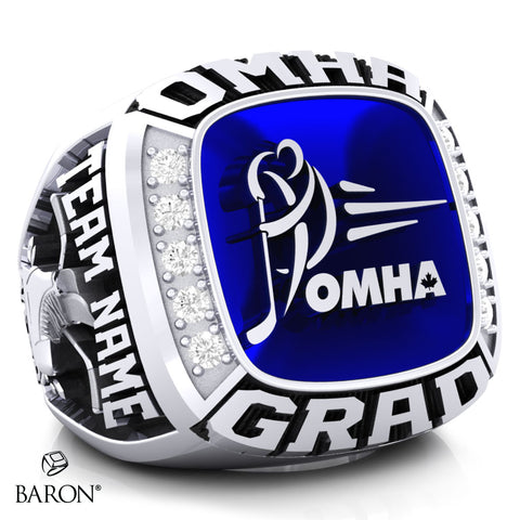 Championship OMHA Ring with Glass Enamel - Design 3.2 (GRAD)