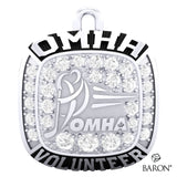 Championship OMHA Ring Top Pendant with Cubics - Design 4.3 (VOLUNTEER)
