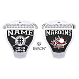 Scarboro Maroons Baseball 2022 Championship Ring - Design 1.4