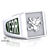 St. Clair College Signet Class Ring - 607 (Small) (Durilium, Silver, 10kt White Gold)
