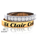 St. Clair College Stackable Class Ring Set - 3152 (10KT White and Yellow Gold)