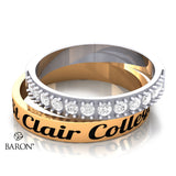 St. Clair College Stackable Class Ring Set- 3150 (10KT White and Yellow Gold)